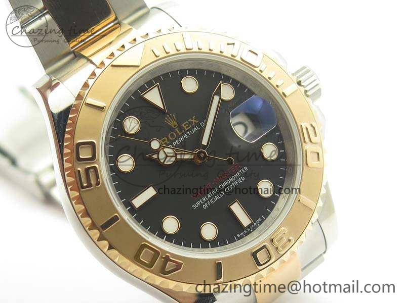 Yacht-Master 116622 JF 1:1 Best Edition Black Dial On SS RG Bracelet SA HighQuality 3474