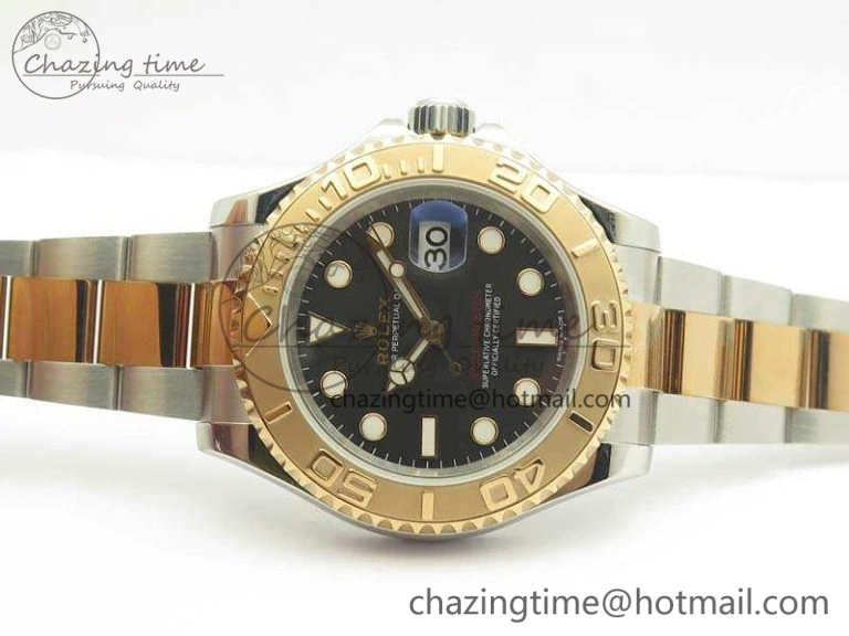 Yacht-Master 116622 JF 1:1 Best Edition Black Dial On SS RG Bracelet SA HighQuality 3474