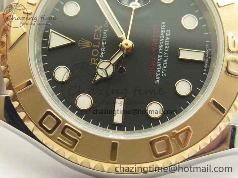 Yacht-Master 116622 JF 1:1 Best Edition Black Dial On SS RG Bracelet SA HighQuality 3474