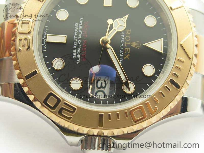 Yacht-Master 116622 JF 1:1 Best Edition Black Dial On SS RG Bracelet SA HighQuality 3474