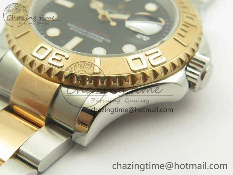 Yacht-Master 116622 JF 1:1 Best Edition Black Dial On SS RG Bracelet SA HighQuality 3474