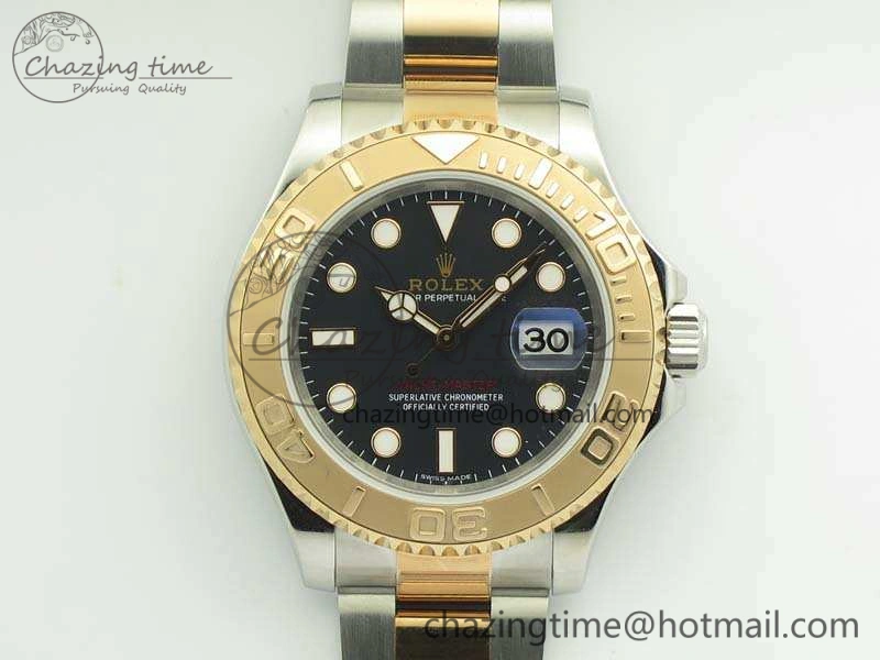 Yacht-Master 116622 JF 1:1 Best Edition Black Dial On SS RG Bracelet SA HighQuality 3474