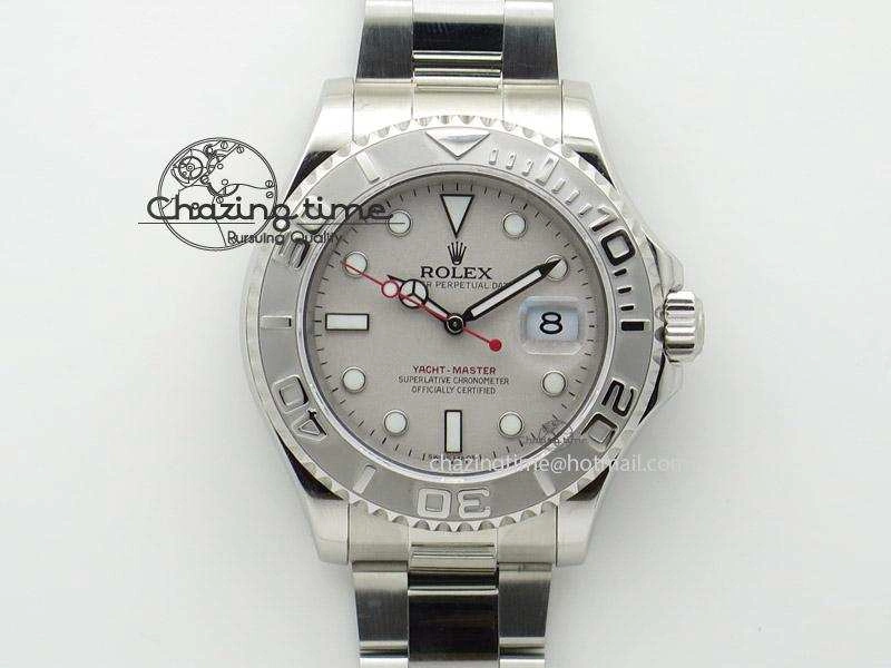 Yacht-Master 116622 Silver Dial JF Best Edition On SS Bracelet SA3135 V Reliable 4032