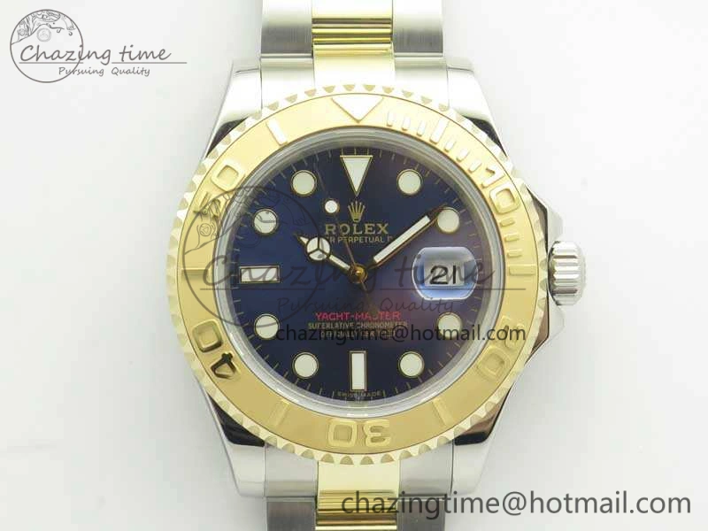 Yacht-Master 116655 3AF Best Edition YG Wrapped Blue Dial On SS YG Bracelet A OnTrend 3453