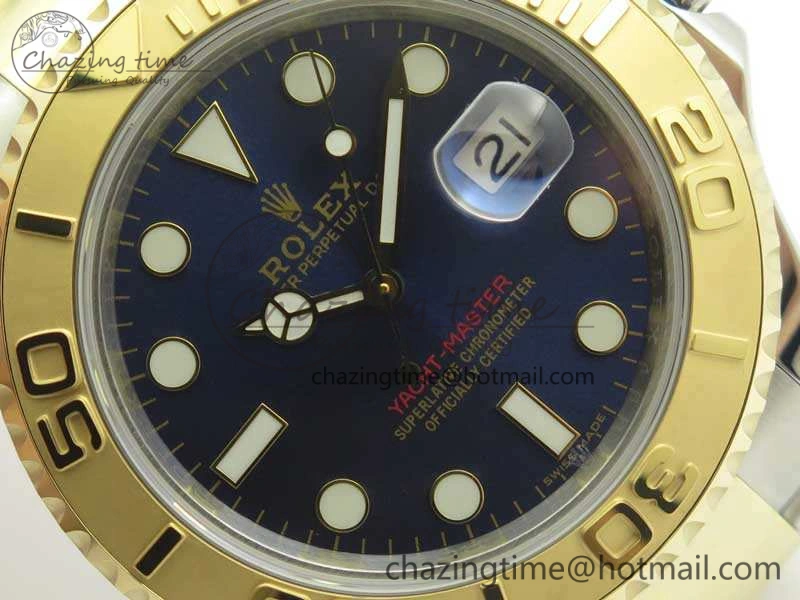Yacht-Master 116655 3AF Best Edition YG Wrapped Blue Dial On SS YG Bracelet A OnTrend 3453
