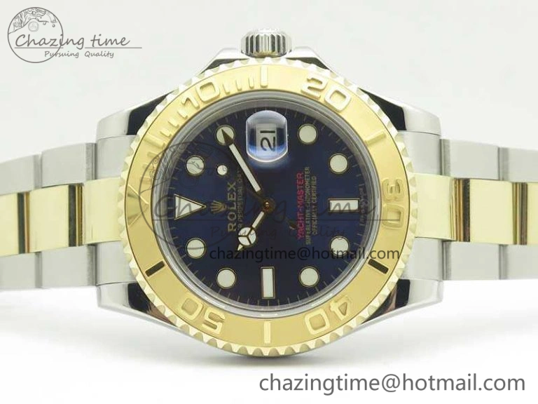 Yacht-Master 116655 3AF Best Edition YG Wrapped Blue Dial On SS YG Bracelet A OnTrend 3453