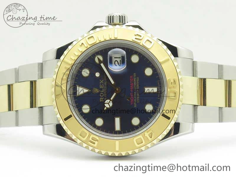 Yacht-Master 116655 3AF Best Edition YG Wrapped Blue Dial On SS YG Bracelet A OnTrend 3453