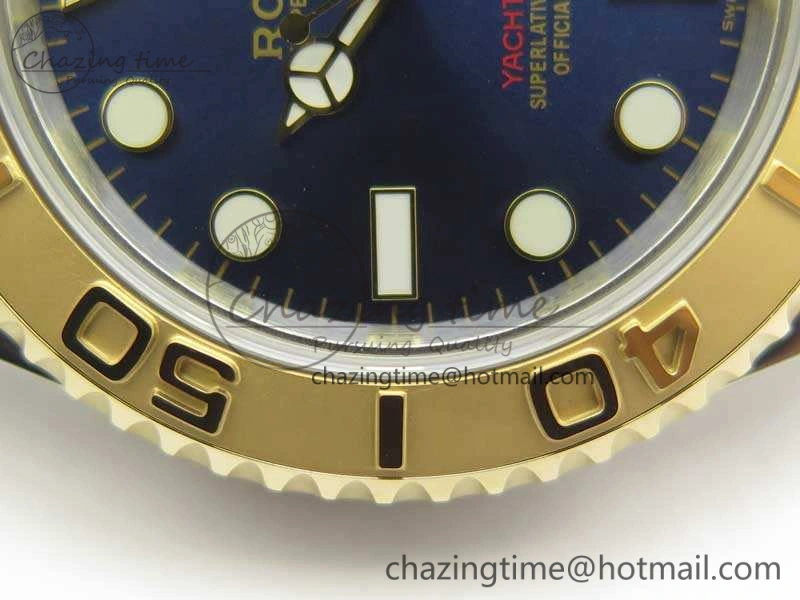Yacht-Master 116655 3AF Best Edition YG Wrapped Blue Dial On SS YG Bracelet A OnTrend 3453