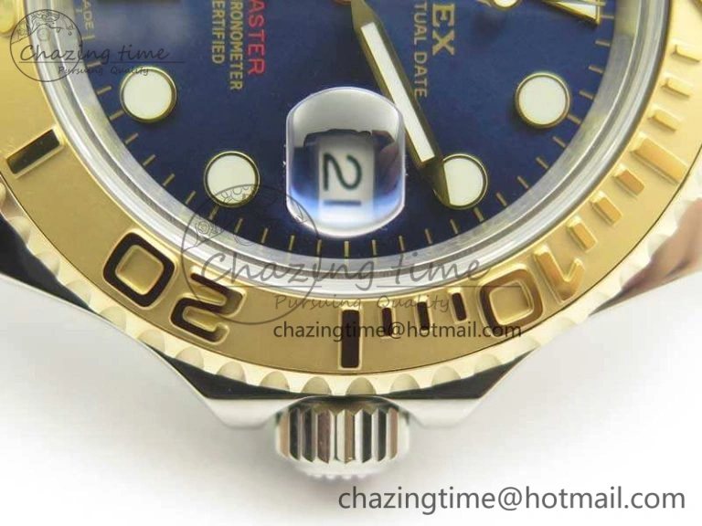 Yacht-Master 116655 3AF Best Edition YG Wrapped Blue Dial On SS YG Bracelet A OnTrend 3453
