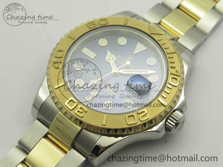Yacht-Master 116655 3AF Best Edition YG Wrapped Blue Dial On SS YG Bracelet A OnTrend 3453