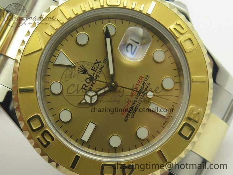 Yacht-Master 116655 3AF Best Edition YG Wrapped Gold Dial On SS YG Bracelet A Casual 3454