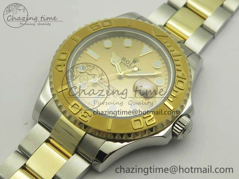 Yacht-Master 116655 3AF Best Edition YG Wrapped Gold Dial On SS YG Bracelet A Casual 3454