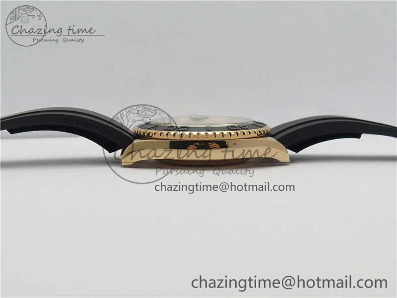 Yacht-Master 116655 ARF 1:1 Best Edition Black Ceramic Bezel 904L Steel on Oysterflex Rubber Strap A HighQuality 3230