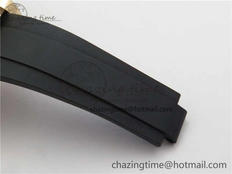 Yacht-Master 116655 ARF 1:1 Best Edition Black Ceramic Bezel 904L Steel on Oysterflex Rubber Strap A HighQuality 3230