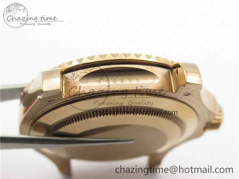 Yacht-Master 116655 ARF 1:1 Best Edition Black Ceramic Bezel 904L Steel on Oysterflex Rubber Strap A HighQuality 3230