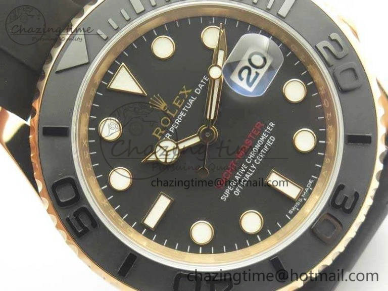 Yacht-Master 116655 ARF 1:1 Best Edition Ceramic Bezel On Oysterflex Rubber Strap SH Comfortable 3452