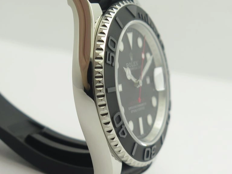 Yacht-Master 116655 ARF SS Custom Black Ceramic Bezel On Oysterflex Rubber Strap SH MultiPurpose 3447