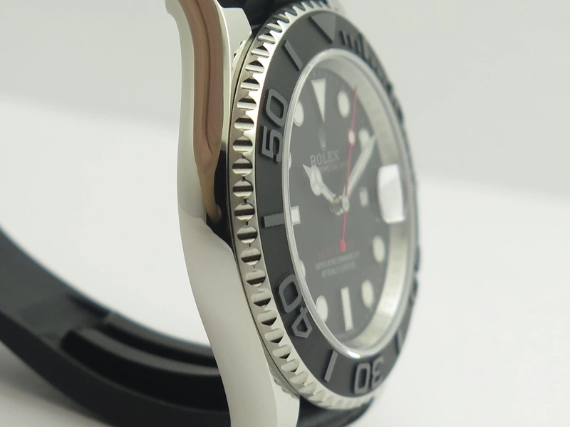 Yacht-Master 116655 ARF SS Custom Black Ceramic Bezel On Oysterflex Rubber Strap SH MultiPurpose 3447