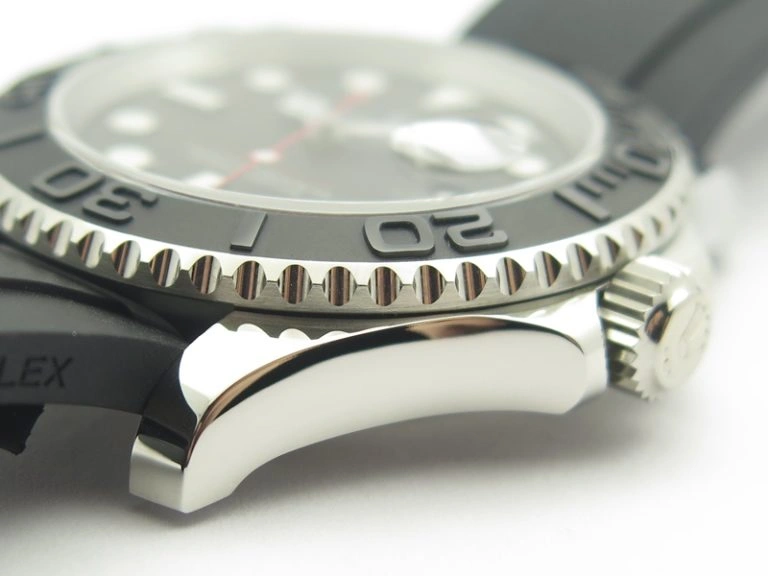 Yacht-Master 116655 ARF SS Custom Black Ceramic Bezel On Oysterflex Rubber Strap SH MultiPurpose 3447