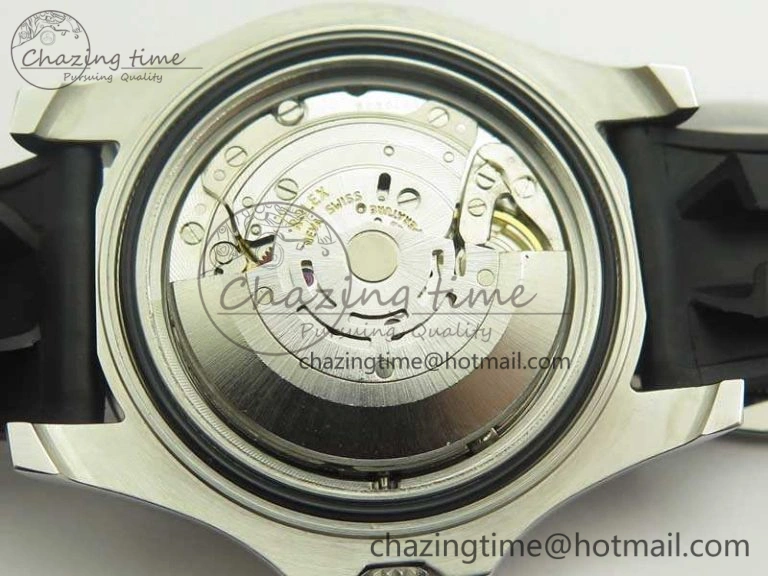 Yacht-Master 116655 ARF SS Custom Black Ceramic Bezel On Oysterflex Rubber Strap SH MultiPurpose 3447