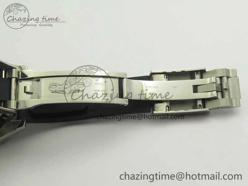Yacht-Master 116655 ARF SS Custom Black Ceramic Bezel On Oysterflex Rubber Strap SH MultiPurpose 3447