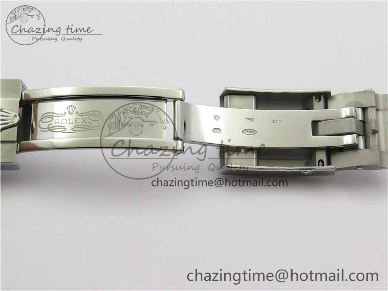 TopPick Yacht-Master 116655 ARF SS Custom Made Black Ceramic Bezel on Oysterflex Rubber Strap A 3064