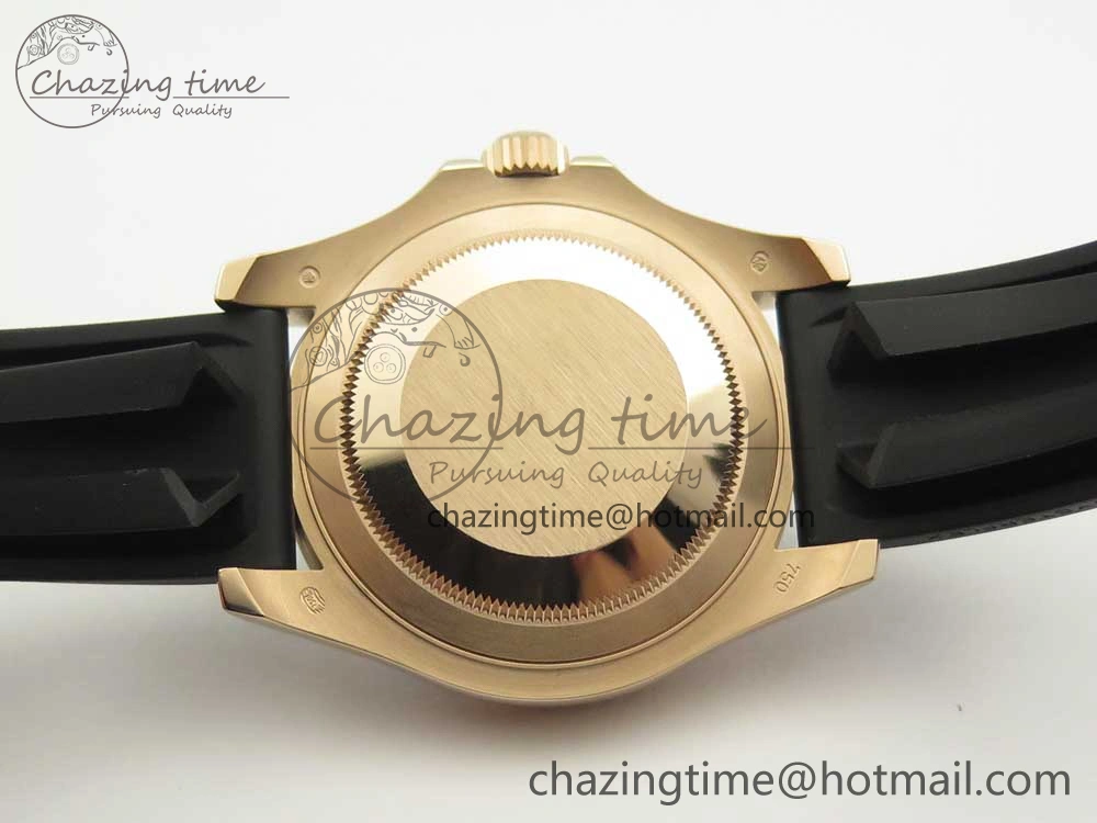 Yacht-Master 116655 DJF 1:1 Best Edition Black Ceramic Bezel on Oysterflex Rubber Strap A Sustainable 3282