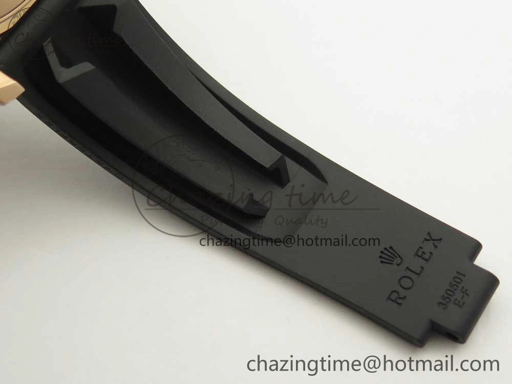 Yacht-Master 116655 DJF 1:1 Best Edition Black Ceramic Bezel on Oysterflex Rubber Strap A Sustainable 3282