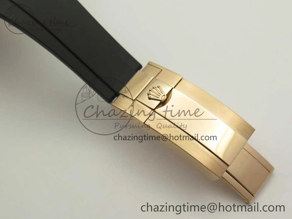 Yacht-Master 116655 DJF 1:1 Best Edition Black Ceramic Bezel on Oysterflex Rubber Strap A Sustainable 3282