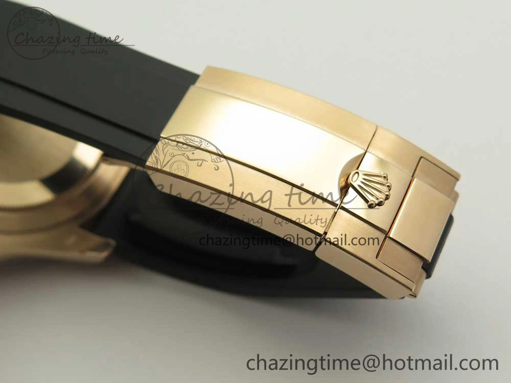 Yacht-Master 116655 DJF 1:1 Best Edition Black Ceramic Bezel on Oysterflex Rubber Strap A Sustainable 3282