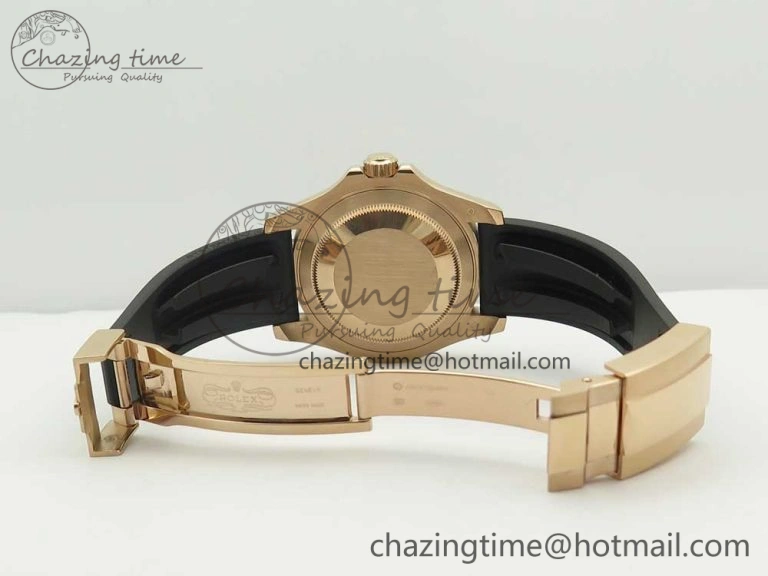 Yacht-Master 116655 DJF 1:1 Best Edition Black Ceramic Bezel on Oysterflex Rubber Strap A Sustainable 3282