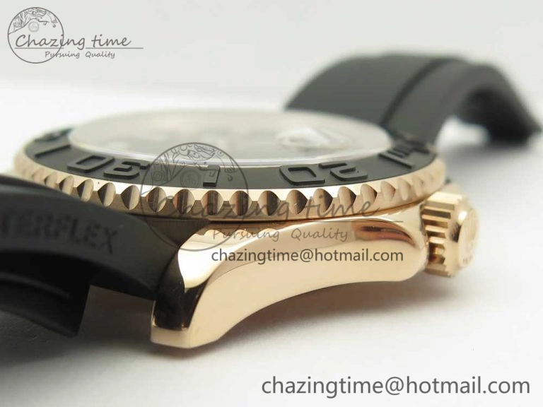 Yacht-Master 116655 DJF 1:1 Best Edition Black Ceramic Bezel on Oysterflex Rubber Strap A Sustainable 3282