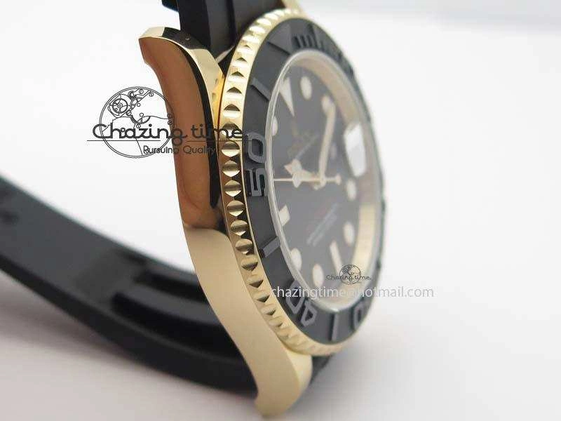 Yacht-Master 116655 JF 1:1 Best Edition Black Ceramic Bezel On Black Rubber Strap A2836 (Free Extra Strap) BestValue 3849