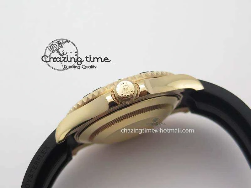 Yacht-Master 116655 JF 1:1 Best Edition Black Ceramic Bezel On Black Rubber Strap A2836 (Free Extra Strap) BestValue 3849