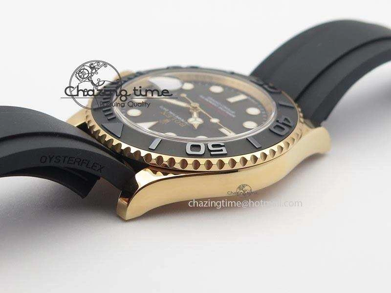 UrbanChic Yacht-Master 116655 Noob 1:1 Best Edition Black Ceramic Bezel On Black Rubber Strap A2836 (Free Extra Strap) 3867