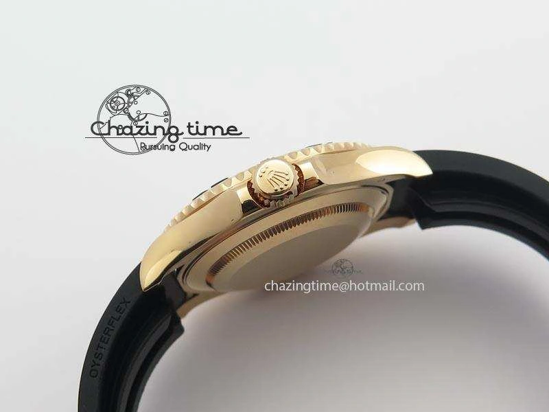 UrbanChic Yacht-Master 116655 Noob 1:1 Best Edition Black Ceramic Bezel On Black Rubber Strap A2836 (Free Extra Strap) 3867