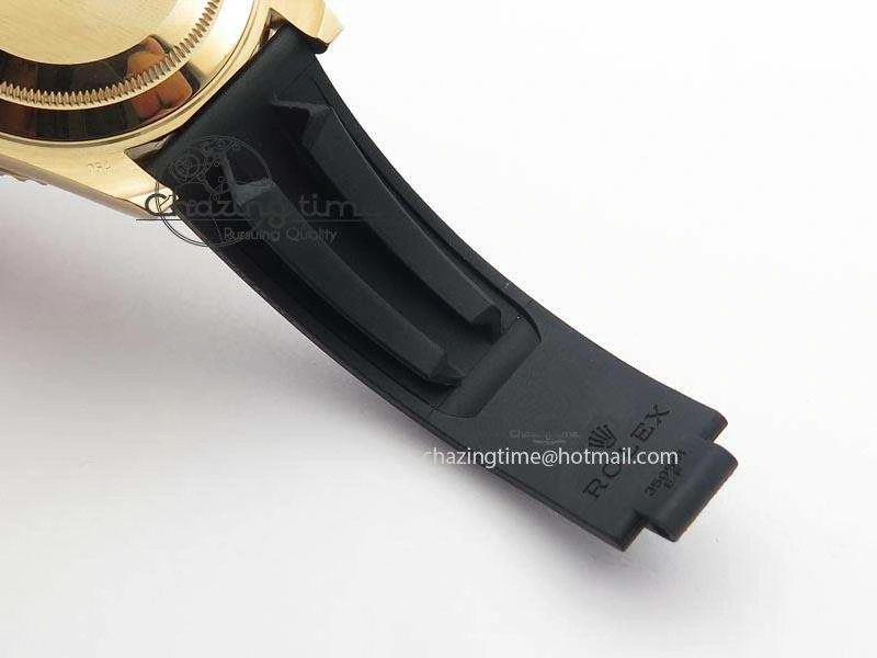 UrbanChic Yacht-Master 116655 Noob 1:1 Best Edition Black Ceramic Bezel On Black Rubber Strap A2836 (Free Extra Strap) 3867