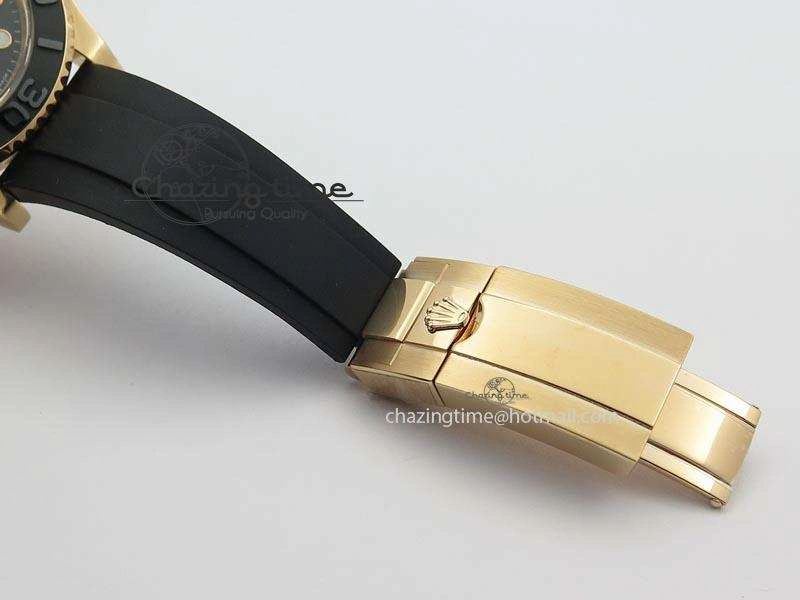 UrbanChic Yacht-Master 116655 Noob 1:1 Best Edition Black Ceramic Bezel On Black Rubber Strap A2836 (Free Extra Strap) 3867