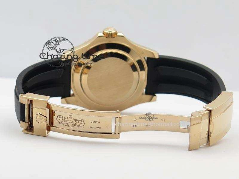 UrbanChic Yacht-Master 116655 Noob 1:1 Best Edition Black Ceramic Bezel On Black Rubber Strap A2836 (Free Extra Strap) 3867