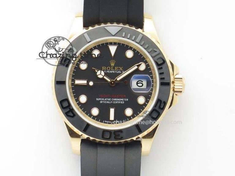 Yacht-Master 116655 RG JF 1:1 Best Edition Ceramic Bezel On Rubber Strap SA Vibrant 3895