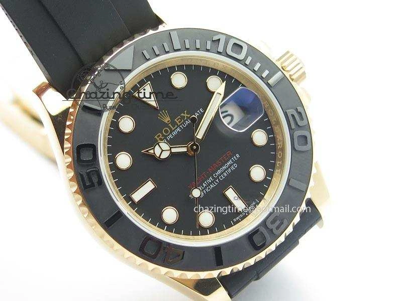 Yacht-Master 116655 RG JF 1:1 Best Edition Ceramic Bezel On Rubber Strap SA Vibrant 3895