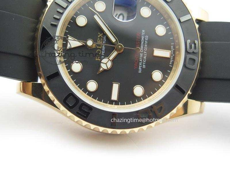 Yacht-Master 116655 RG JF 1:1 Best Edition Ceramic Bezel On Rubber Strap SA Vibrant 3895