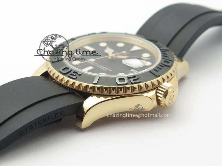 Yacht-Master 116655 RG JF 1:1 Best Edition Ceramic Bezel On Rubber Strap SA Vibrant 3895