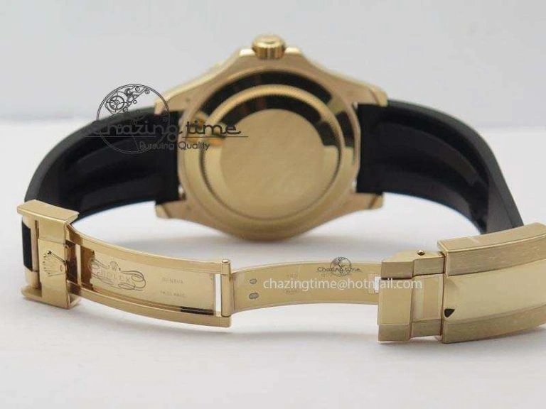 Yacht-Master 116655 RG JF 1:1 Best Edition Ceramic Bezel On Rubber Strap SA Vibrant 3895