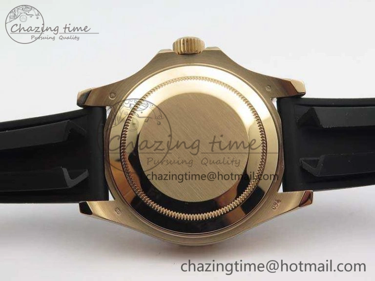 Classic Yacht-Master 116655 RG V9F 1:1 Best Edition Real Ceramic Bezel On Rubber Strap A 3549