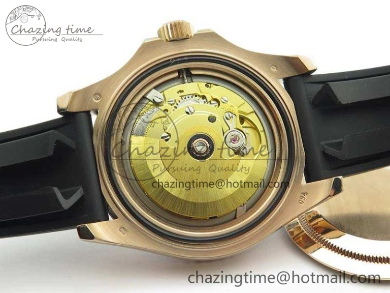Classic Yacht-Master 116655 RG V9F 1:1 Best Edition Real Ceramic Bezel On Rubber Strap A 3549