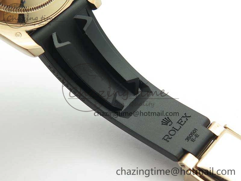 Classic Yacht-Master 116655 RG V9F 1:1 Best Edition Real Ceramic Bezel On Rubber Strap A 3549
