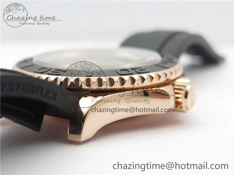 Yacht-Master 116655 RG Wrapped D1F 1:1 Best Edition Black Ceramic Bezel 904L Steel on Oysterflex Rubber Strap A Colorful 3060