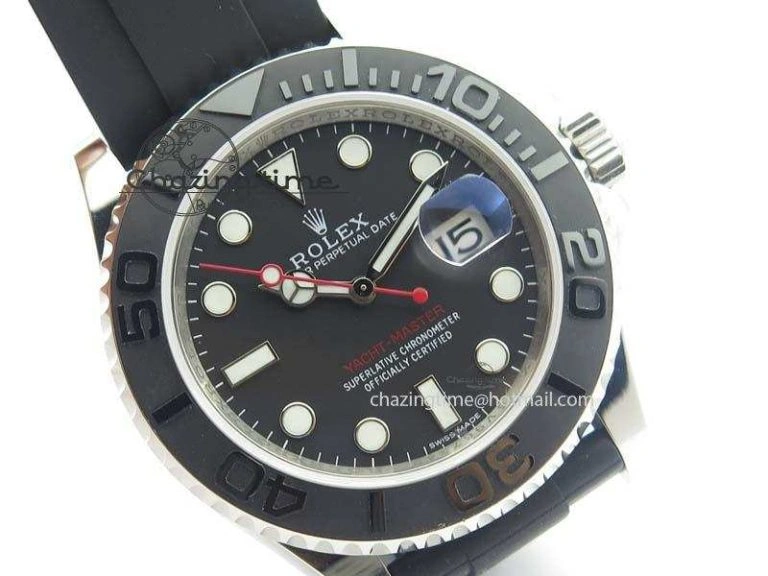 Yacht-Master 116655 SS JF Best Edition Ceramic Bezel On Rubber Strap SA Resilient 3850