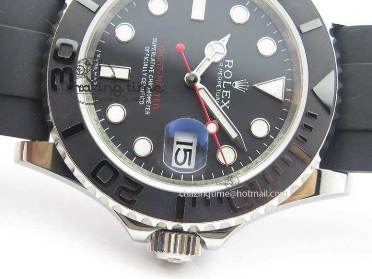 Yacht-Master 116655 SS JF Best Edition Ceramic Bezel On Rubber Strap SA Resilient 3850